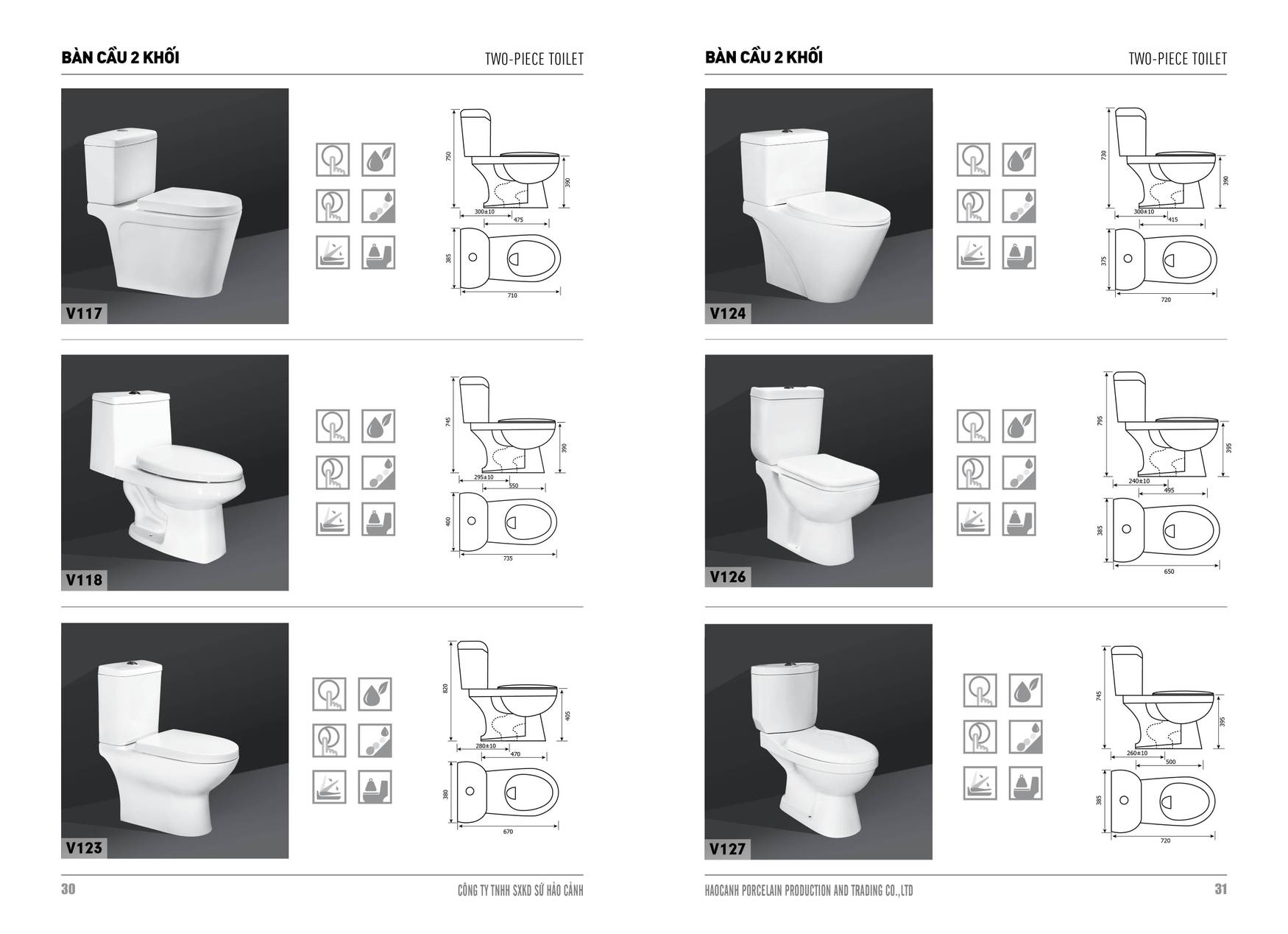 Bảng giá và Catalogue Thiết bị vệ sinh Hảo Cảnh HC mới nhất 2025 /Page 15